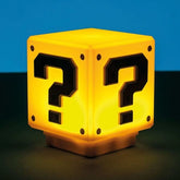 Paladone Super Mario Bros Question Mark Box Mini 3" Novelty Tabletop Touch Lamp Simple Paladone